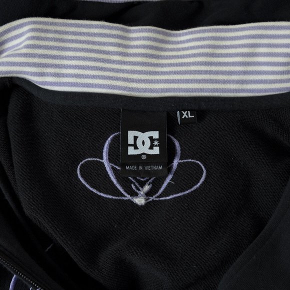 DC Shoes Black Full Zip Sweatshirt with Logo Size XL - Picture 3 of 4